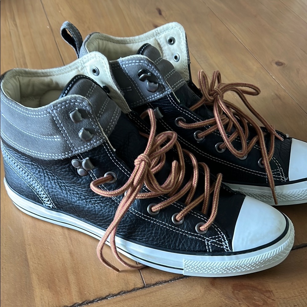 Converse Black and Gray High-Top Sneakers